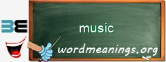 WordMeaning blackboard for music